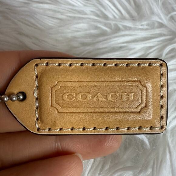1.5" y2k COACH Vintage Fob Bag Charm Hang tag Hangtag - Picture 1 of 2